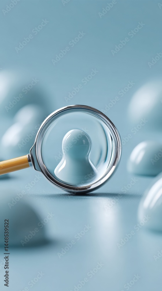 Poster Minimalist HR Tech AI-Powered Talent Acquisition Visualizing Precision Candidate Selection through Innovative Magnification - Next-Gen Recruitment Strategy