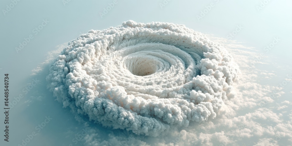 Aufkleber Climate Crisis Visualization Hyper-Realistic Cyclone Exploring Extreme Weather Patterns for Global Environmental Research and Digital Communication