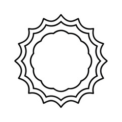 minimal indian mandala frame border vector line art