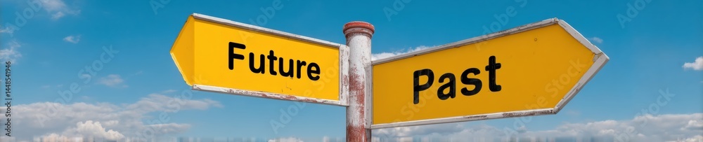 Fototapete liminal decision dynamics future-past urban wayfinding strategy visualization - transformative busin