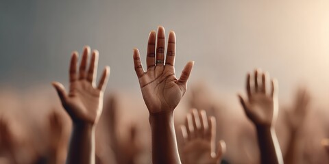 Empowered Diversity Inclusive Solidarity Hands Rising - Authentic Gen Z Social Movement Imagery for Conscious Brand Storytelling and Cultural Engagement
