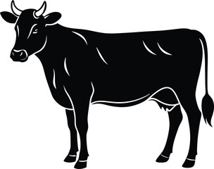 Minimalist Cow Silhouette