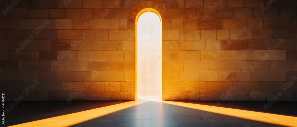 Aufkleber liminal architecture transformative golden portal design revealing infinite potential - visionary sp