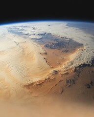 Satellite View of Earth Showing Arctic Polar Vortex Circulation