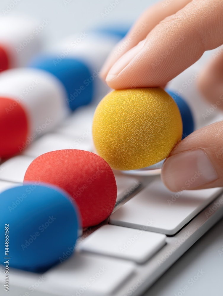 Fototapete Chromatic Digital Interaction Minimalist Color Strategy and Tactile User Experience in Modern Interface Design - Strategic Decision Making Visual