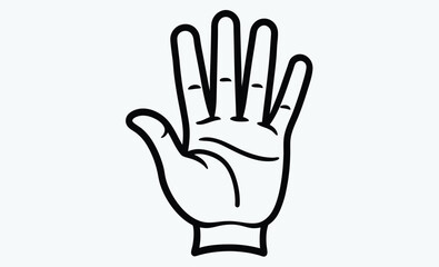 Hand gesture silhouette, hand gesture, peace sign, v sign, line icon, vector silhouette, outline style