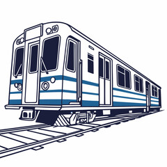 train on a white background  vector silhouette