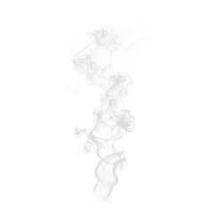 White smoke rising up