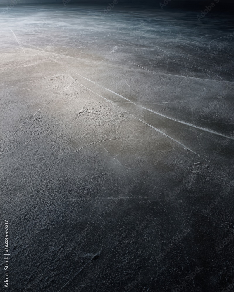 Poster minimalist urban winter texture atmospheric hockey ice surface capturing raw athletic dynamics and a