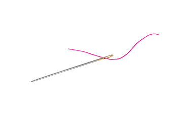 Needle with thread .