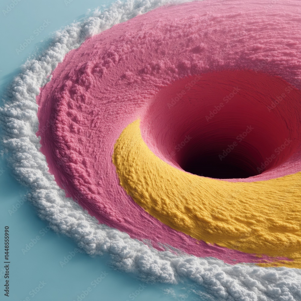 Aufkleber climate crisis visualization immersive cyclonic system - cutting-edge meteorological data visualizat