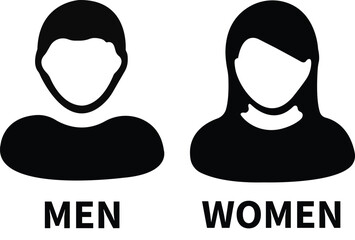 black and white people faces, vector illustration of a men and women icon set, men and women sign icon, men and women face vector head, avatar icon set of men and women, face icon set of men and women