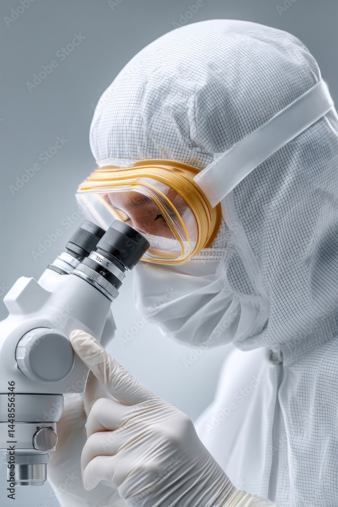 Aufkleber Quantum Innovation Frontiers Advanced Semiconductor Research in Pristine Cleanroom - Next-Gen Tech Exploration and Precision Microchip Engineering