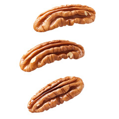 Maple Pecan Plaits Descending Mid Air  isolated on a transparent background