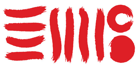 Set of paint brush stroke and abstract grunge banner for graphic background decoration. Watercolor splatter, ink splash and creative shape for social media. Vector frame art or texture element. EPS 10