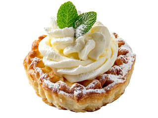 Isolated Mini Cream Tart Pastry