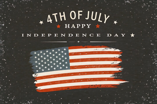 4th of July independence day background  Flag Art – Patriotic Minimalist  Greeting Design"

