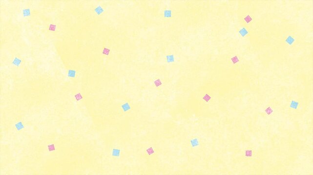 ざらざらした質感と回転する四角形の背景,黄色