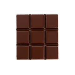 Fototapeta premium Delicious looking dark bar with nine squares on a transparent background