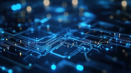 High-Tech Circuit Board Close-Up