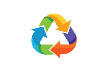 Vivid Abstract Recycle Logo Design 