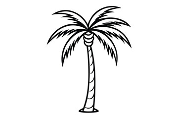 Obraz premium palm coconut tree icon vector art