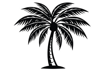 palm coconut tree icon vector art