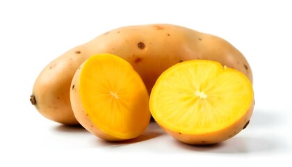 yellow apple isolated on white