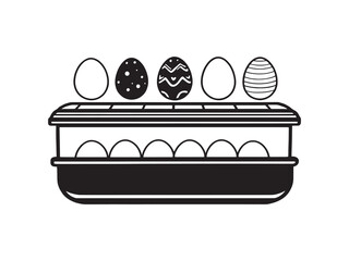 Egg Incubator line art icon simple creative look