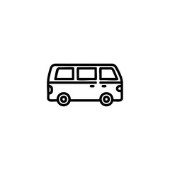 Van icon flat vector design