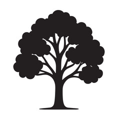 vector tree silhouette