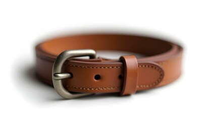 leather belt isolated on a white background
