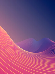 Abstract line wave poster background vector set. Minimalist cover template with vibrant perspective line wave in motion. Ideal design for social media, cover, banner, flyer, music, ads.