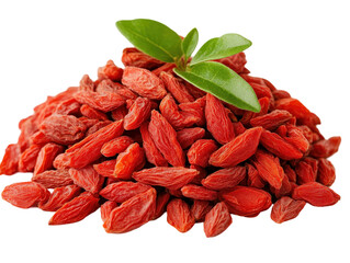 Isolated Pile of Dried Goji Berries