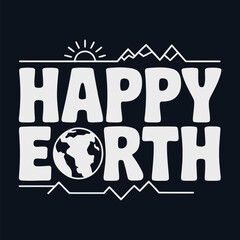 Happy Earth Day Celebration Design - Eco-Friendly and Sustainable Living Theme