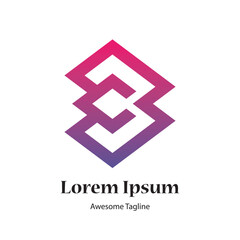 cb letter creative logo design icon