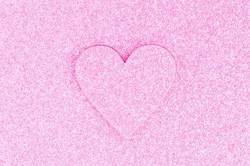 congratulation card: valentine on pink glitter background