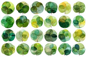 Landscape architect plan designs are often depicted through watercolor hand-drawn paintings featuring brush strokes, with vibrant colors splashing across the paper to create a wet texture background