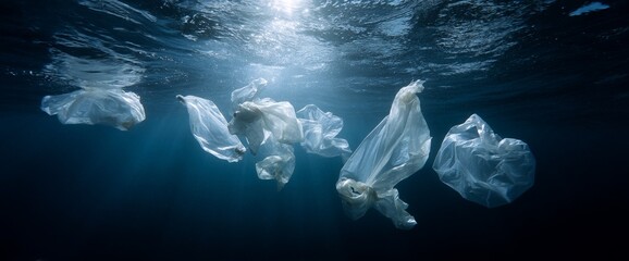 Harmful plastic debris suspended beneath the ocean's surface