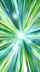 Obraz premium Abstract Green Blue Light Rays Burst Speed Energy Background
