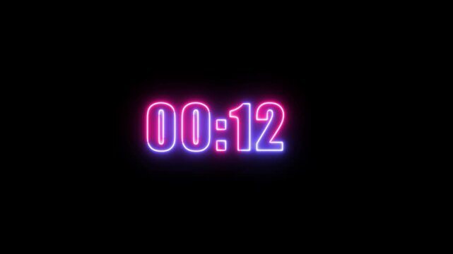 Five Minute Digital Timer. 5 Minute Digital Negative Countdown. 5Minute Digital Countdown Timer.