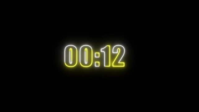Five Minute Digital Timer. 5 Minute Digital Negative Countdown. 5Minute Digital Countdown Timer.
