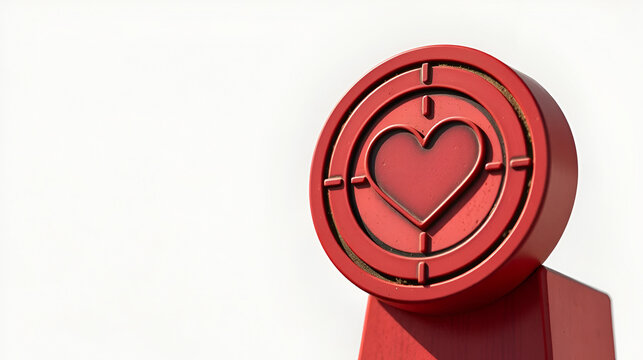 Ready to use glyph icon showing love target