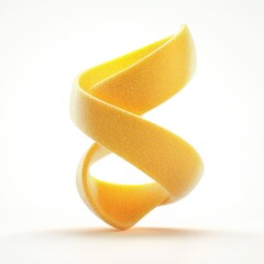 Swirling Pasta Strand Golden Delight with Food Photography.