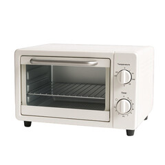 Obraz premium A sleek, compact electric oven with a clear glass door and easy-to-use temperature and timer controls.