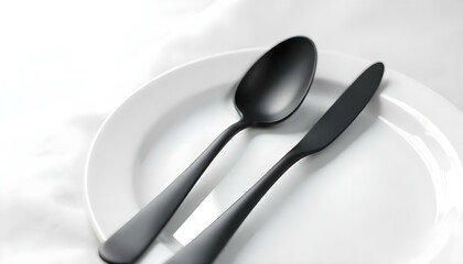 Fork, spoon and knife isolated on white background