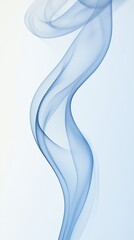 Abstract blue smoke against light background displaying elegant fluid motion
