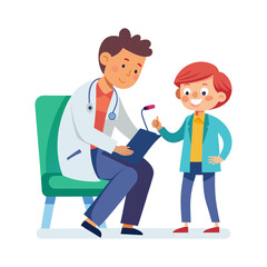Obraz premium Doctor Checking Patient Vector