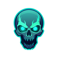 Glowing Skull Vector