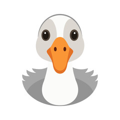 Goose Face Cute Vector